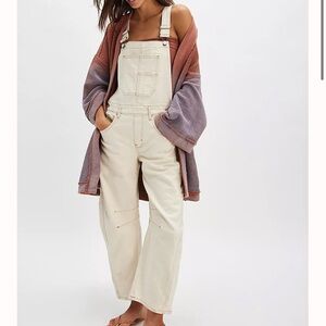 Free People Cream Women's Overalls